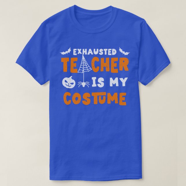 Camiseta Fantástico Traje de Professor de Halloween Exausto (Frente do Design)
