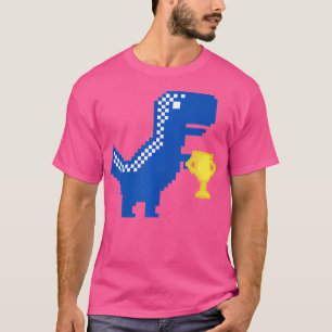 Camiseta Fantástico Vencedor Troféu de Campeão Dinossauro T