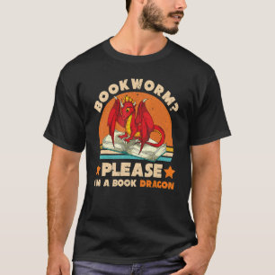 Camiseta Fantasy Animal Book Dragon Bookworm Retro Reading