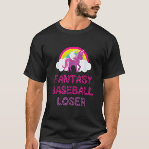 Camiseta Fantasy Baseball Loser Unicorn Para Jogadores Maus