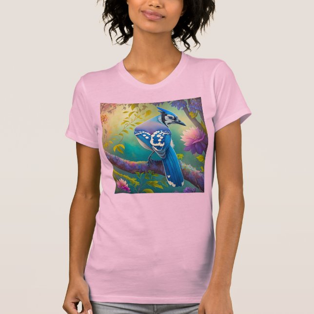 Camiseta Fantasy Birds Blue Jay (Frente)
