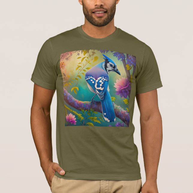 Camiseta Fantasy Birds Blue Jay (Frente)