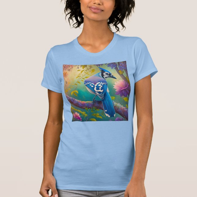Camiseta Fantasy Birds Blue Jay (Frente)