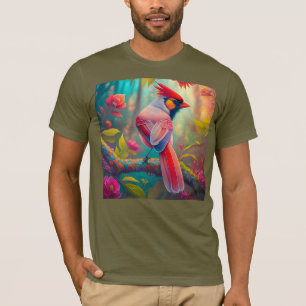 Camiseta Fantasy Birds Male Cardinal