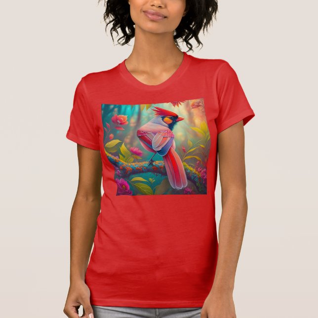 Camiseta Fantasy Birds Male Cardinal (Frente)