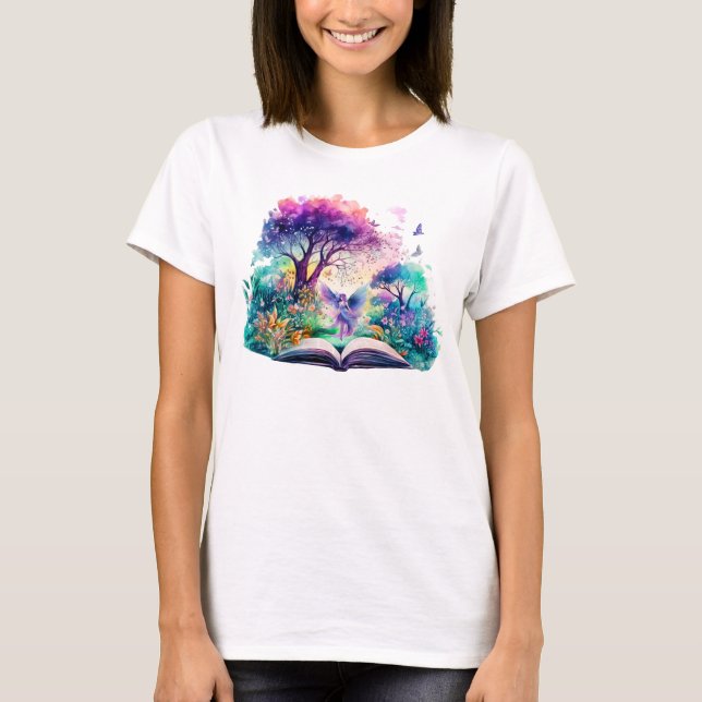 Camiseta Fantasy Book Lover Fairy (Frente)