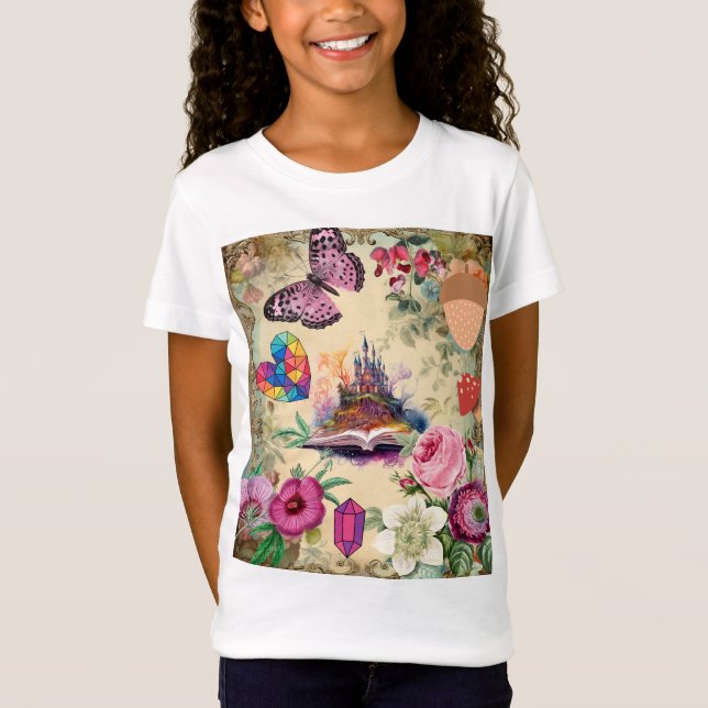 Camiseta Fantasy Castle Butterfly Fora Design (Frente)