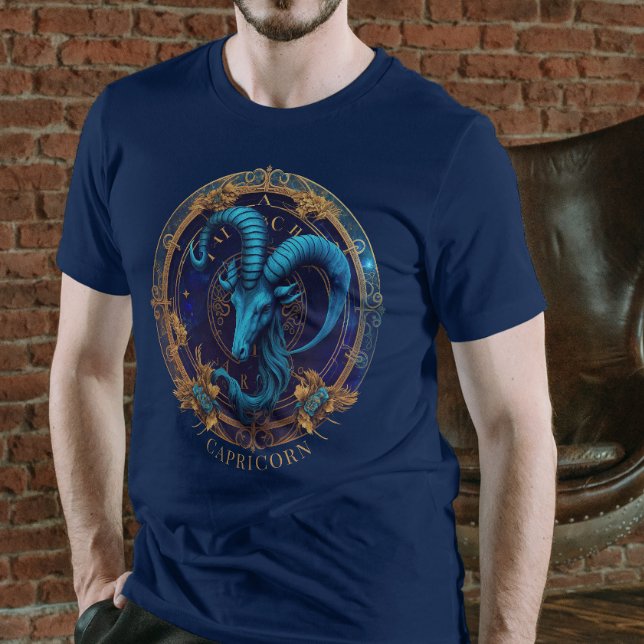 Camiseta Fantasy Celestial Símbolo Zodiac Capricórn Birthda (Criador carregado)