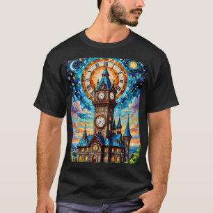 Camiseta Fantasy Clocktower Mosaic Art Tee