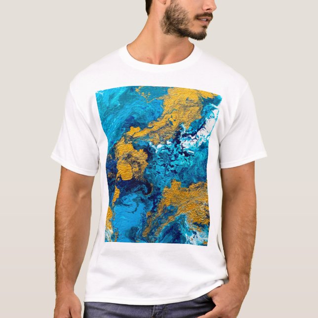 Camiseta Fantasy Colors: fundo de Abstrato artístico. (Frente)