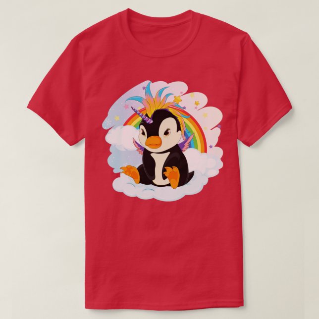 Camiseta Fantasy Creature Unicorn Rainbow Zoo Animal Cute P (Frente do Design)