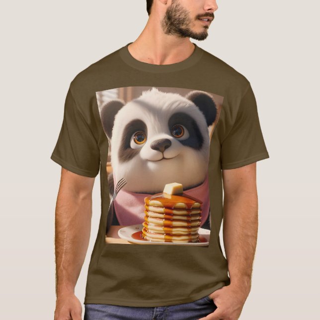 Camiseta Fantasy Cuja Panda Come Pancakes (Frente)