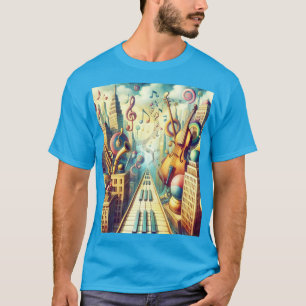 Camiseta Fantasy Cute Abstrato Music City