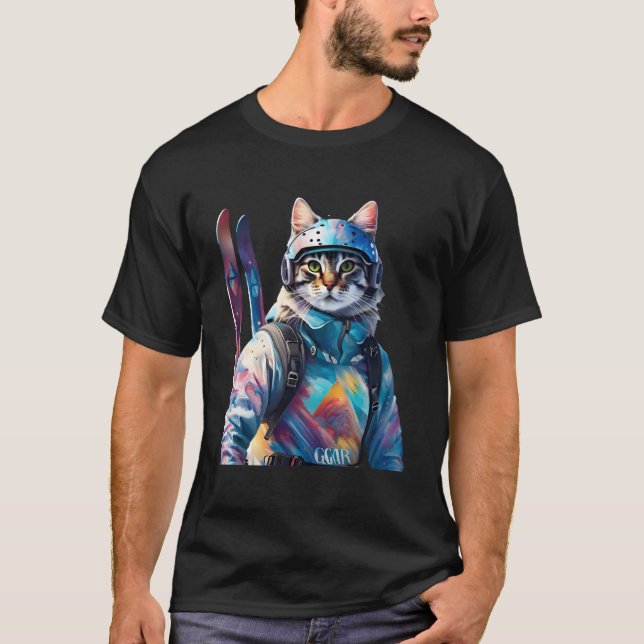 Camiseta Fantasy Cute Cat Alpis Skis (Frente)