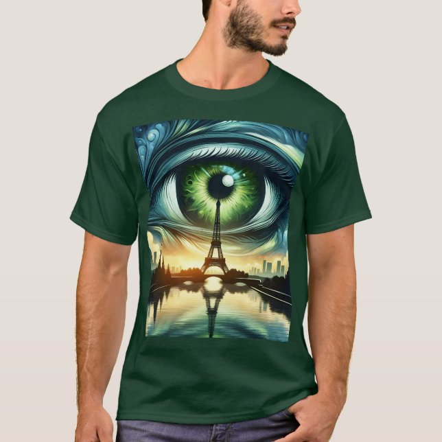 Camiseta Fantasy Cute Green Eyes Paris (Frente)