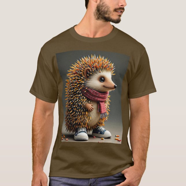 Camiseta Fantasy Cute Hedgehog Sharp Agulhas (Frente)