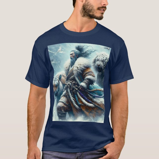 Camiseta Fantasy Cute Samurai Winter Tigers (Frente)