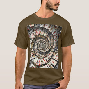 Camiseta Fantasy Cute Spiral Cards Staircase