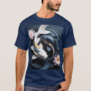 Camiseta Fantasy Cute Two Koi Fish
