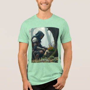 Camiseta Fantasy Cute Warrior Wild Flowers