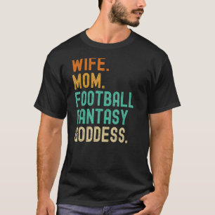 Camiseta Fantasy Deusa de Futebol Esposa Mãe Jogador Engraç