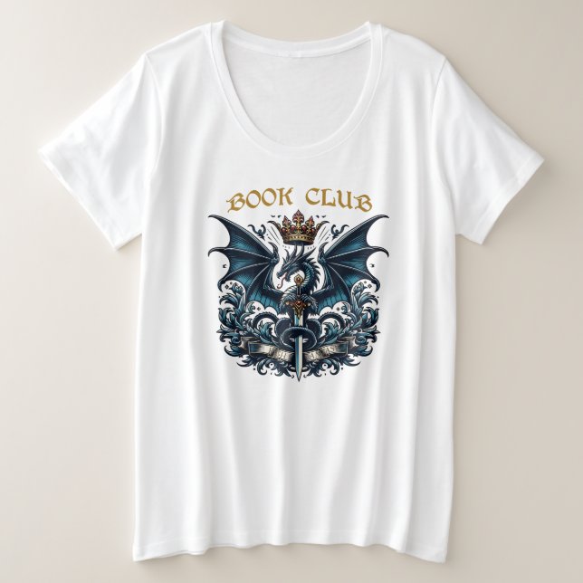 Camiseta Fantasy Dragon King Book Club (Frente do Design)