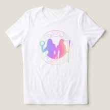 Fantasy Duo Silhouette T Shirt - Pastel Místico