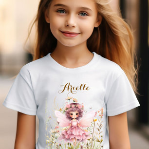 Camiseta Fantasy Fairy Wildflower Pastel