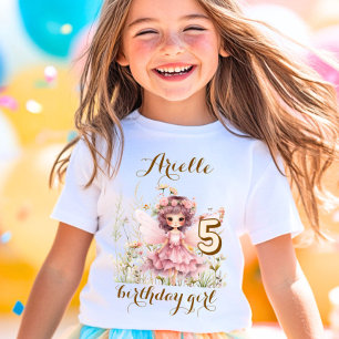 Camiseta Fantasy Fairy wildflower pastel aniversario