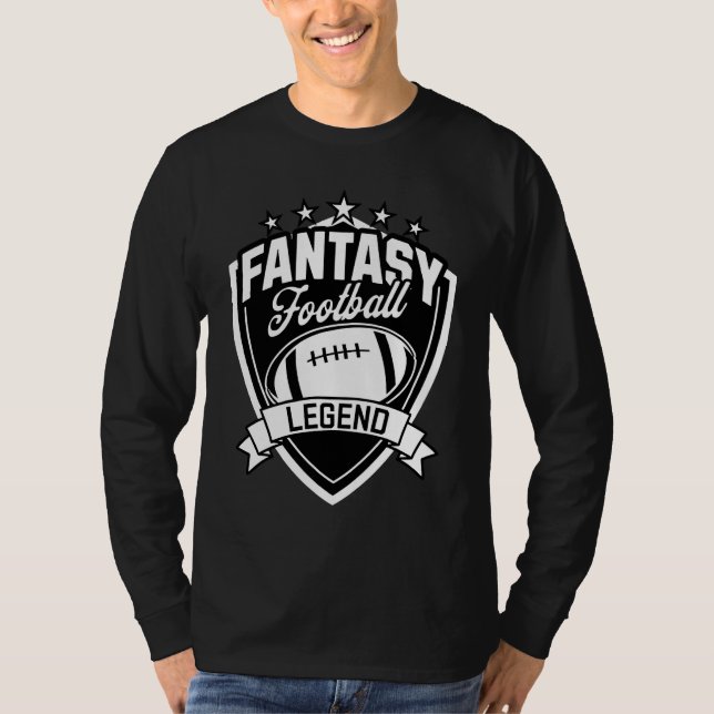 Camiseta Fantasy Football Legend Retro Fantasy Football (Frente)