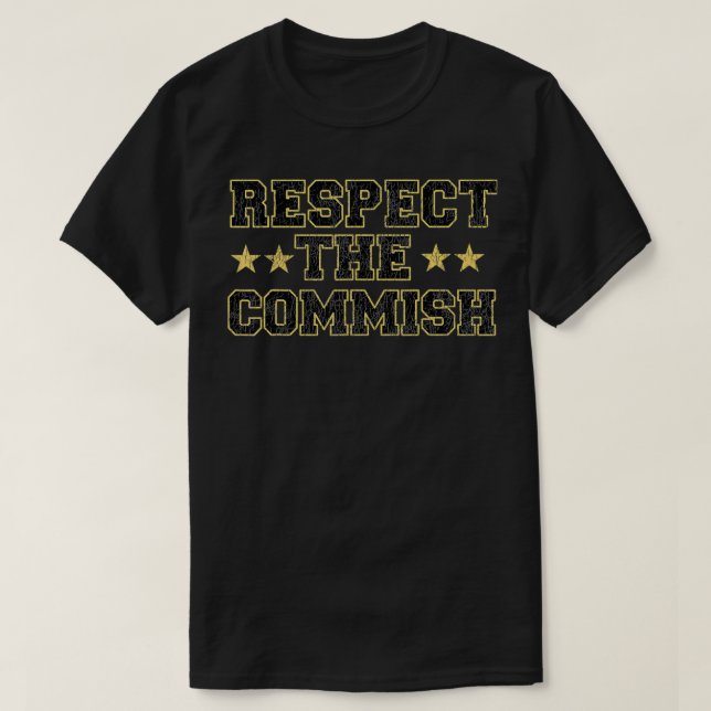 Camiseta Fantasy Football Respeita a Vintage Comish (Frente do Design)