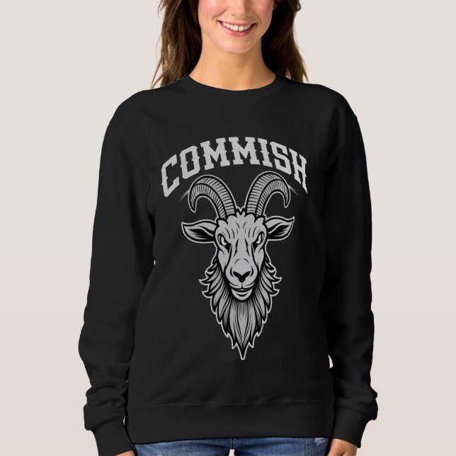 Camiseta Fantasy Futebol da Comissária Funny Commish Goat (Frente)