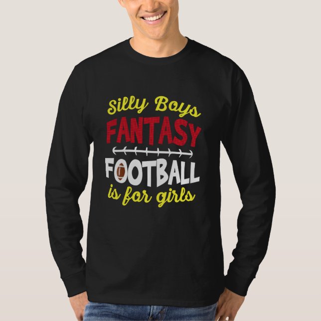 Camiseta Fantasy Futebol É Engraçado Para Meninas (Frente)