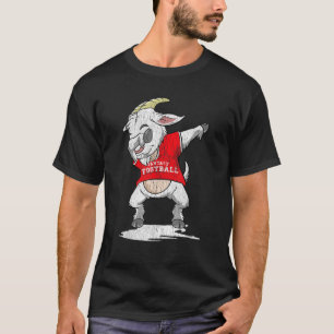 Camiseta Fantasy Futebol GOAT Dabbing Champion Engraçado Dr