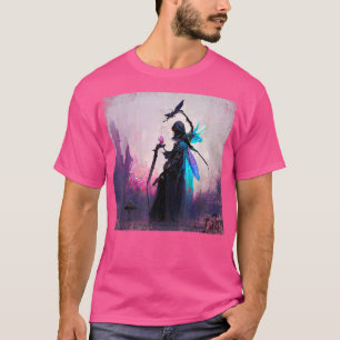 Camiseta Fantasy Gothic Witch Angler Faery Mage Woods Fairy