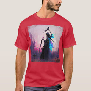 Camiseta Fantasy Gothic Witch Angler Faery Mage Woods Fairy