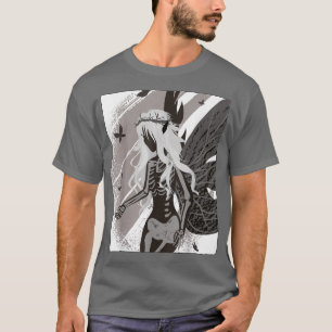 Camiseta Fantasy Gótico Skeleton Fairy Aestic Fairyw