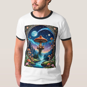 Camiseta Fantasy Mushroom Castle Dreamscape T Shirt