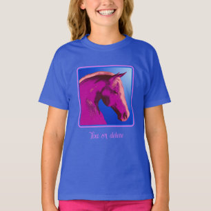 Camiseta Fantasy Pink Horse Face Personalizada