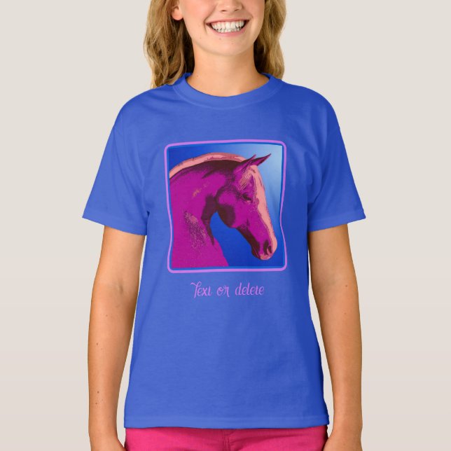 Camiseta Fantasy Pink Horse Face Personalizada (Frente)