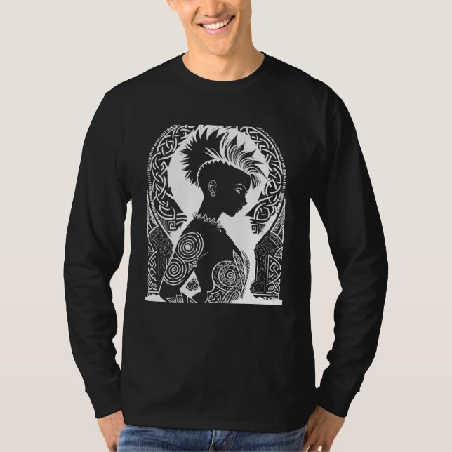 Camiseta Fantasy Post Punk Celtic Tribal Batcave Girl Gothi (Frente)