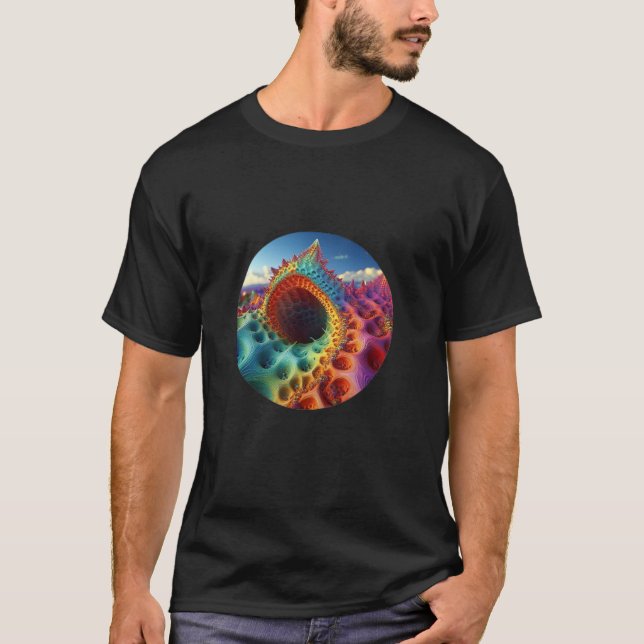 Camiseta Fantasy Psychedelic Snakehole Em Um Planeta Desola (Frente)
