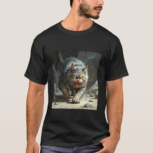 Camiseta Fantasy Rocks Gato Bravo (Frente)