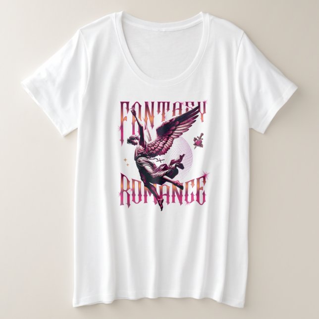 Camiseta Fantasy Romance Angel Book Club (Frente do Design)