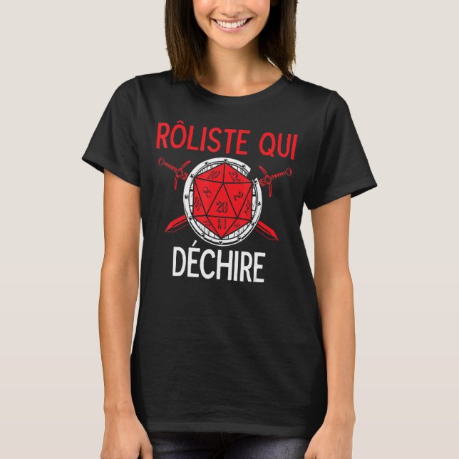 Camiseta Fantasy RPG D20 Role Game Gift JDR (Frente)