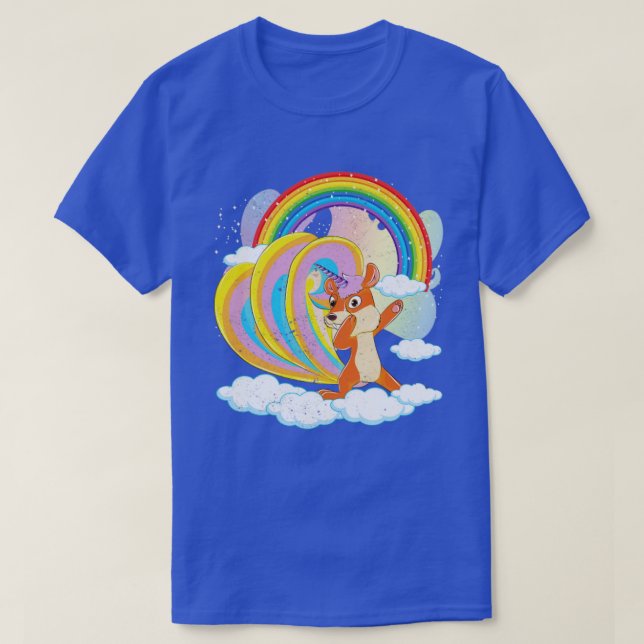 Camiseta Fantasy Unicorn Lover Rainbow Cute Forest S (Frente do Design)