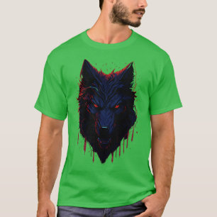 Camiseta Fantasy Wolf Illustração 3D Vetor Art em Pastel
