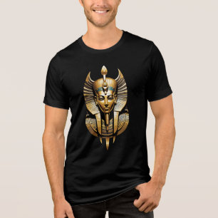 Camiseta Faraó Dourado com Tocado Real Arte