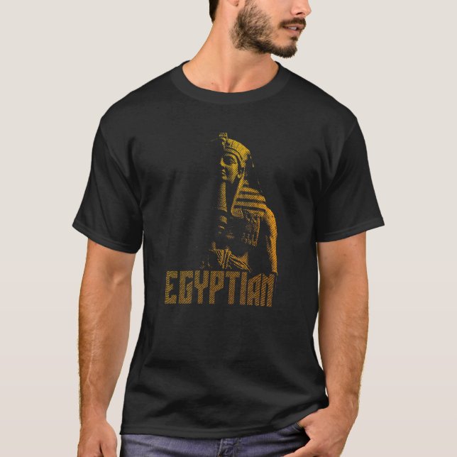 Camiseta Faraó Egípcio - Antigo Egito Dourado (Frente)