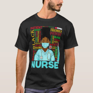 Camiseta Farda de Enfermeira Negra Cna Rn 2022 Mês da Histó